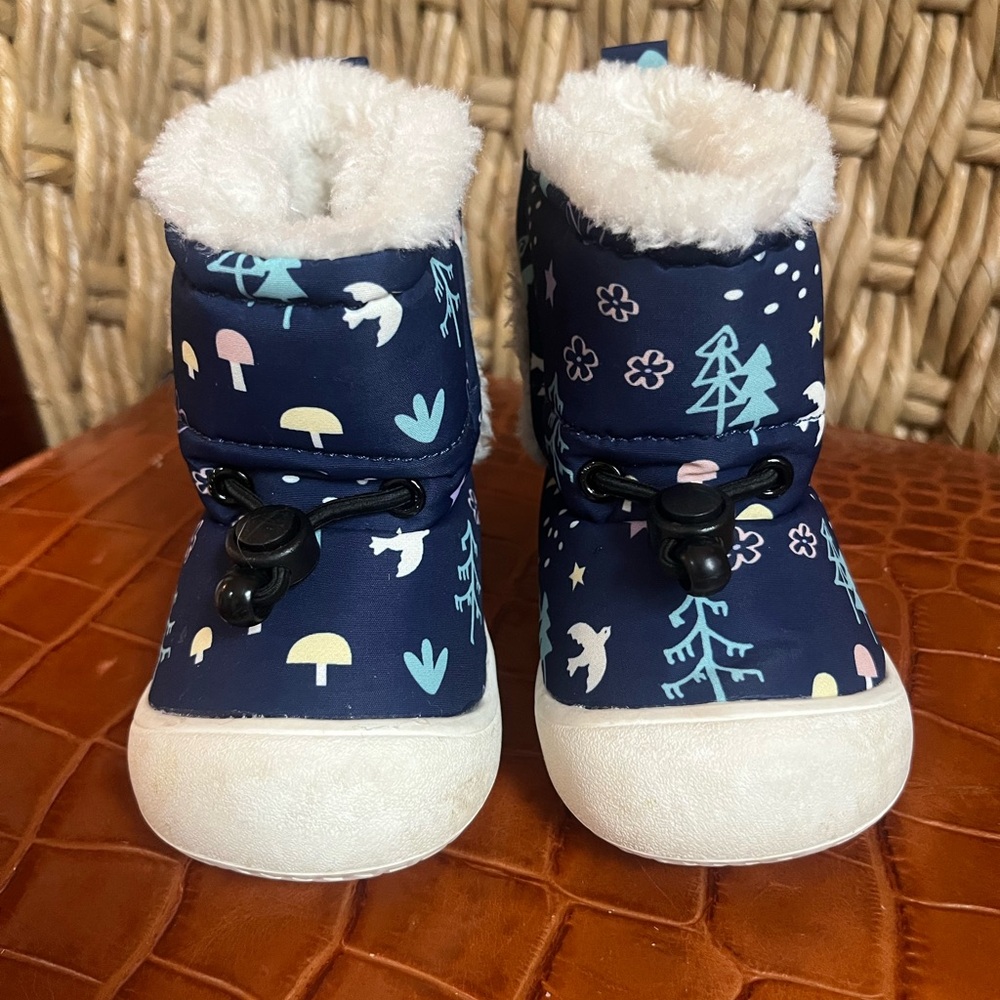 Jan & Jul Navy Forest Toddler Boots